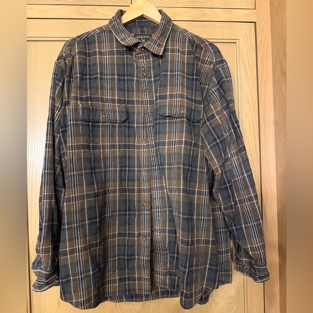 Vintage Woolrich Plaid Button Front Shirt XLG